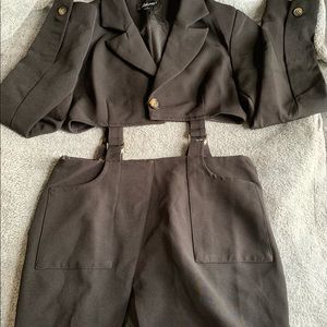 Blazer mini skirt set